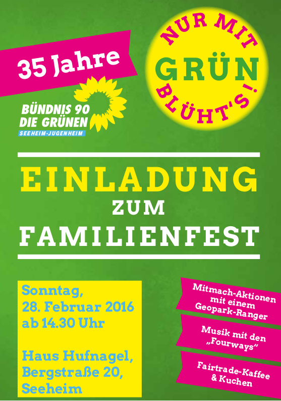 Familienfest 35 Jahre Grüne Seeheim-Jugenheim