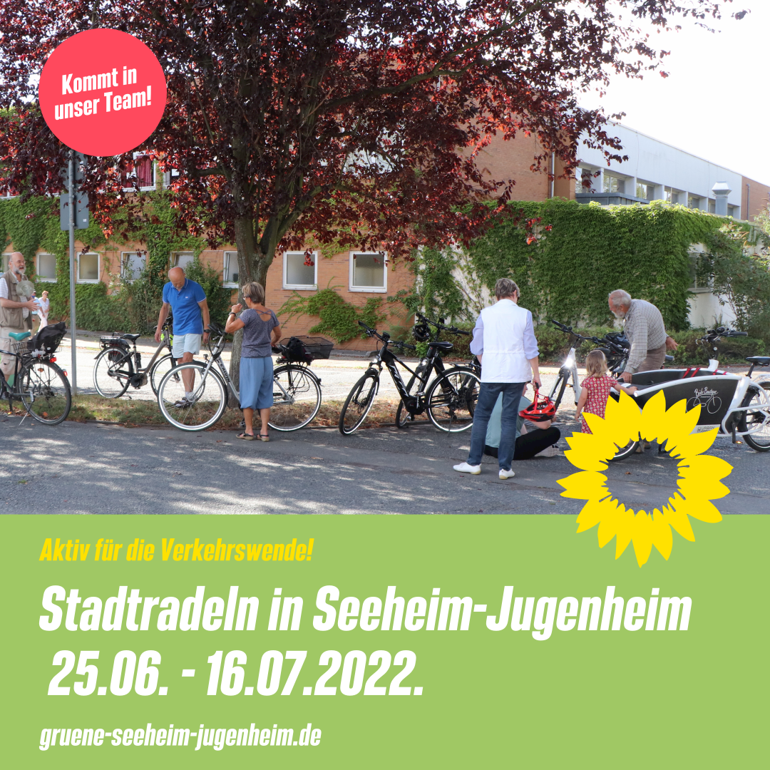 Pressemitteilung: „Grüne Radler*innen“ beim Stadtradeln 25.06. – 15.07.2022 in Seeheim-Jugenheim