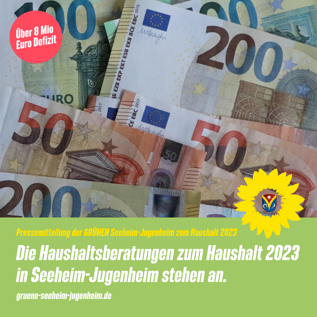 Pressemitteilung der GRÜNEN Seeheim-Jugenheim zum Haushalt 2023