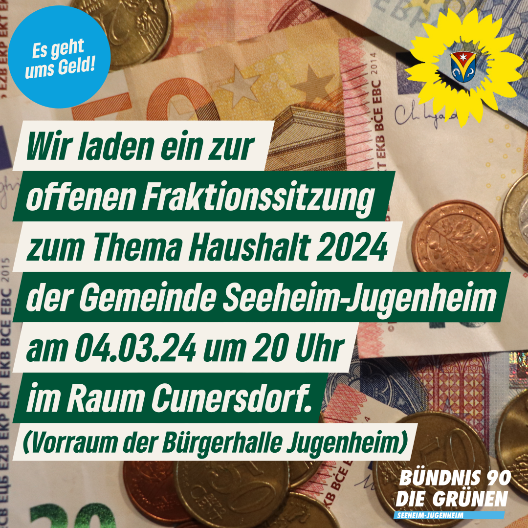 Pressemitteilung: Offene Fraktionssitzung zum Haushalt 2024 in Seeheim-Jugenheim